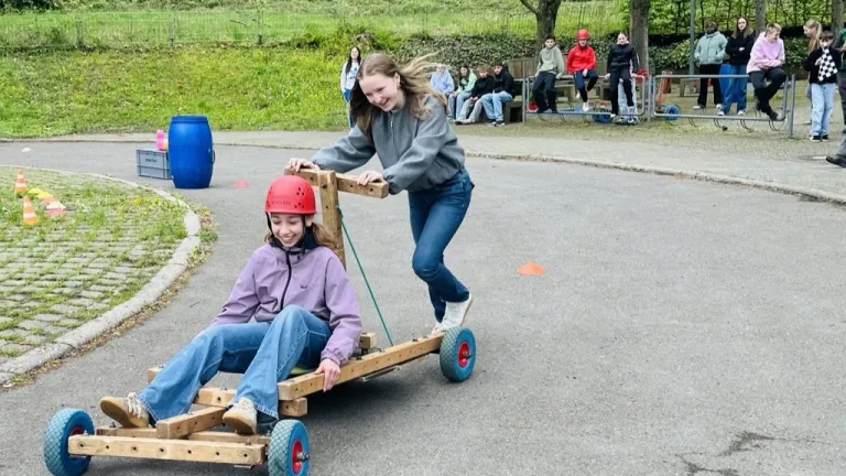 Probefahrt mit dem gebauten Fahrzeug