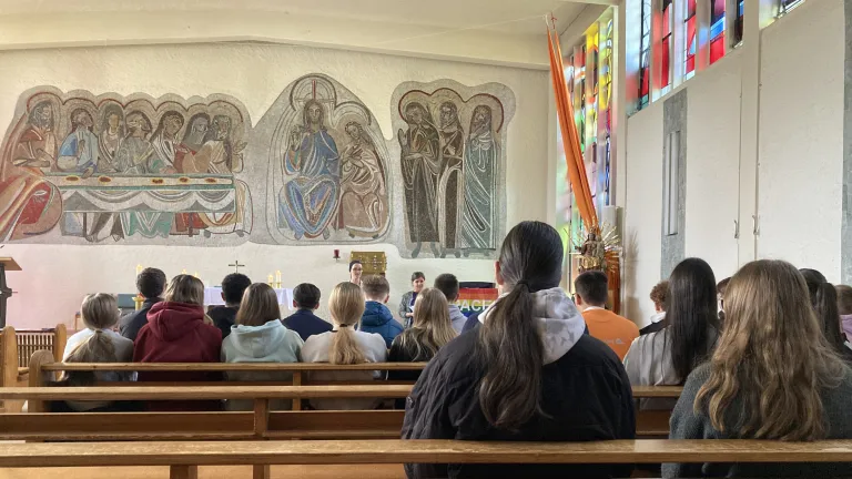 Kurz vor der Prüfung in der Kapelle