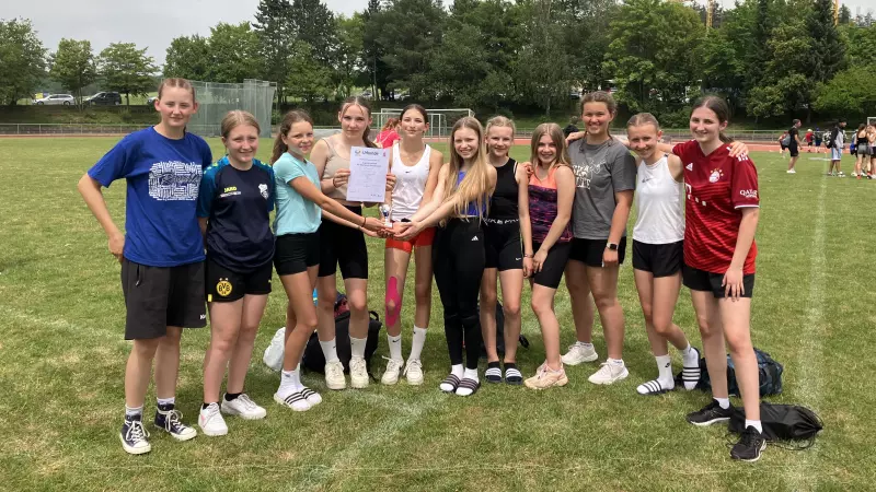 Mädchenmannschaft beim Kreisschulsportfest