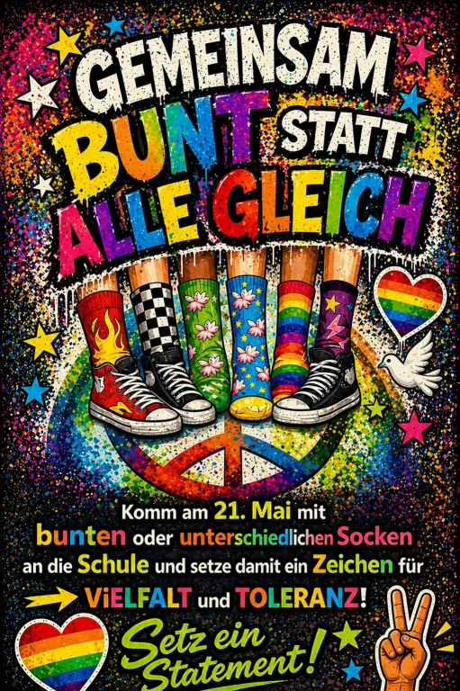 Flyer Tag der bunten Socke
