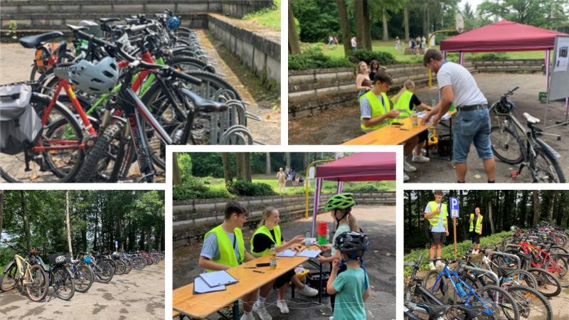 Die Fahr-Fahrrad-Aktion des AK Ökofair.