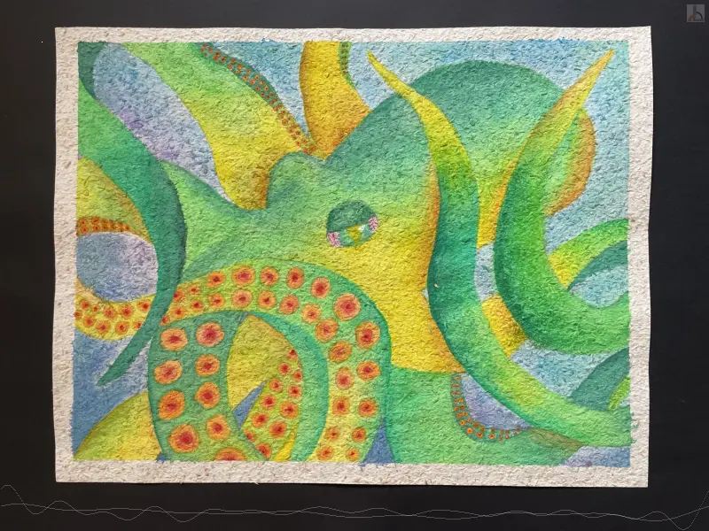 Oktopus gelb-gr�n
