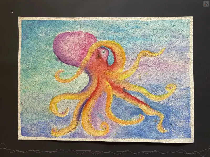 Oktopus bunt